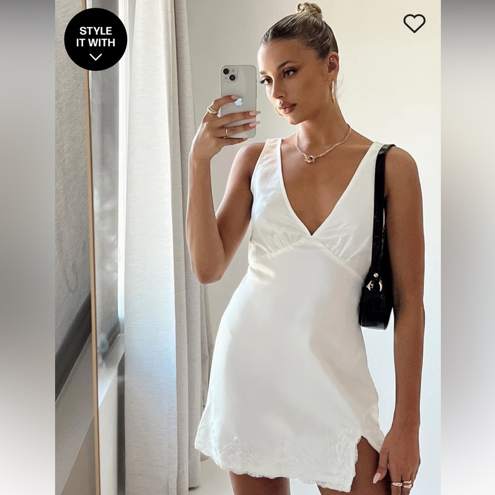Princess Polly Athenia Mini Dress White NEW